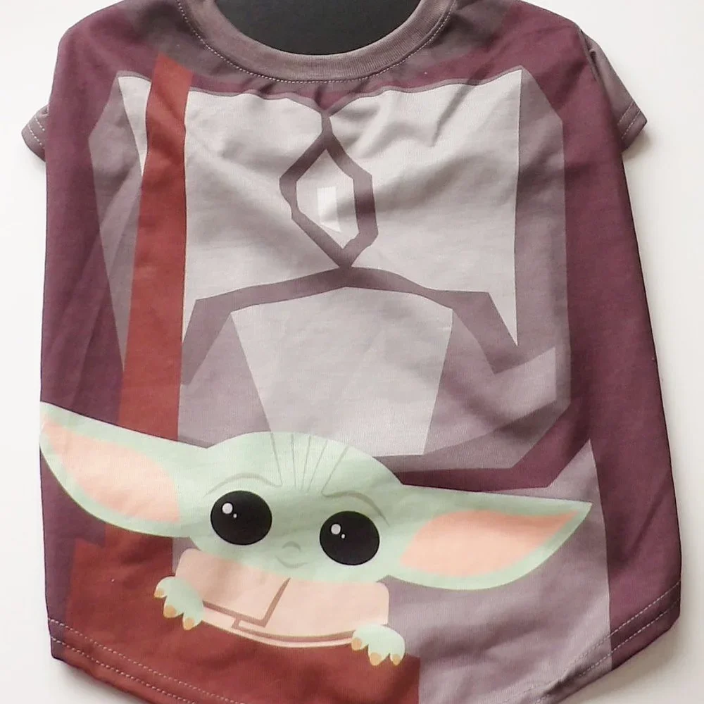 Disney Star Wars Mandalorian Baby Yoda Dog T-Shirt Size Large NEW